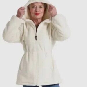 FLEECE Bonded Coat Jacket Longer Length Medium NWT